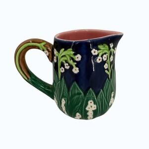 Andrea by Sadek Creamer Pitcher Floral Jay Willfred Blue Green Pink